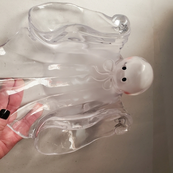 Halloween Clear Ghost Candy Dish. Plastic. - Picture 10 of 10
